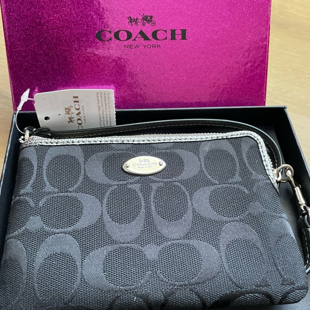 Coach Black Signature Clutch